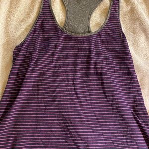 Ladies racer back purple & gray tank size XL